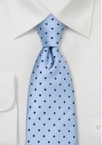 Cravatta celeste pois blu