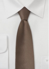 Cravatta stretta color caffè