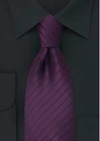 Cravatta bambino lilla righe nere