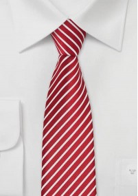 Krawatte schmal rote Streifen