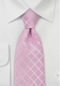 Cravatta rombi rosa bianco