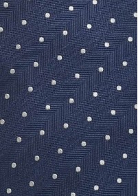 Krawatte Punkte navyblau silber