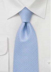Cravatta quadrettini azzurra bianca