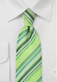 Cravatta righe verde mela