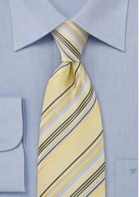 Cravatta righe gialle grigie