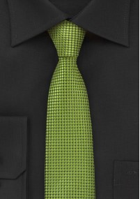 Cravatta sottile verde metallizzato