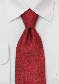 Cravatta XXL Paisley rosso