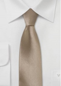 Cravatta sottile seta marrone