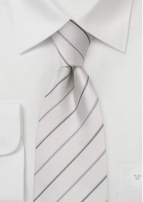 Cravatta seta bianca righe