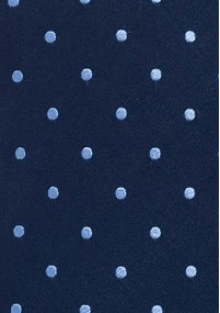 Königsblaue Krawatte mit hellblauen Tupfen 