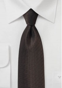 Cravatta business Herring-Bone marrone scuro