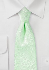 XXL Cravatta da uomo Paisley Verde pallido