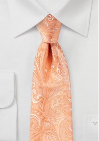 XXL cravatta motivo paisley albicocca