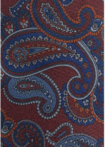 Businesskrawatte Paisleymotiv weinrot royal