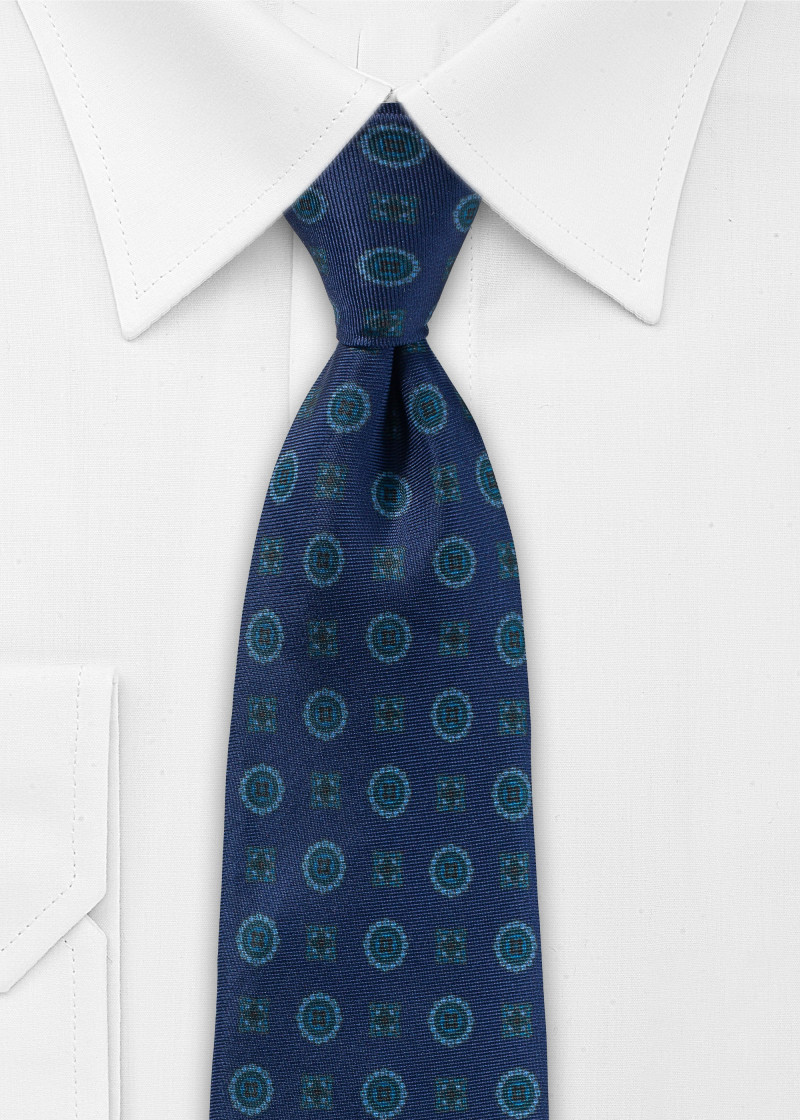 Ornamenti per cravatte in seta navy