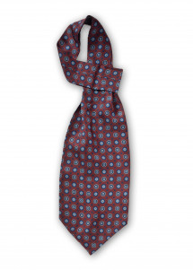Schal-Ascot bordeaux Ornament-Dekor
