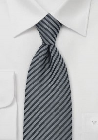 Cravatta nera righe grigie