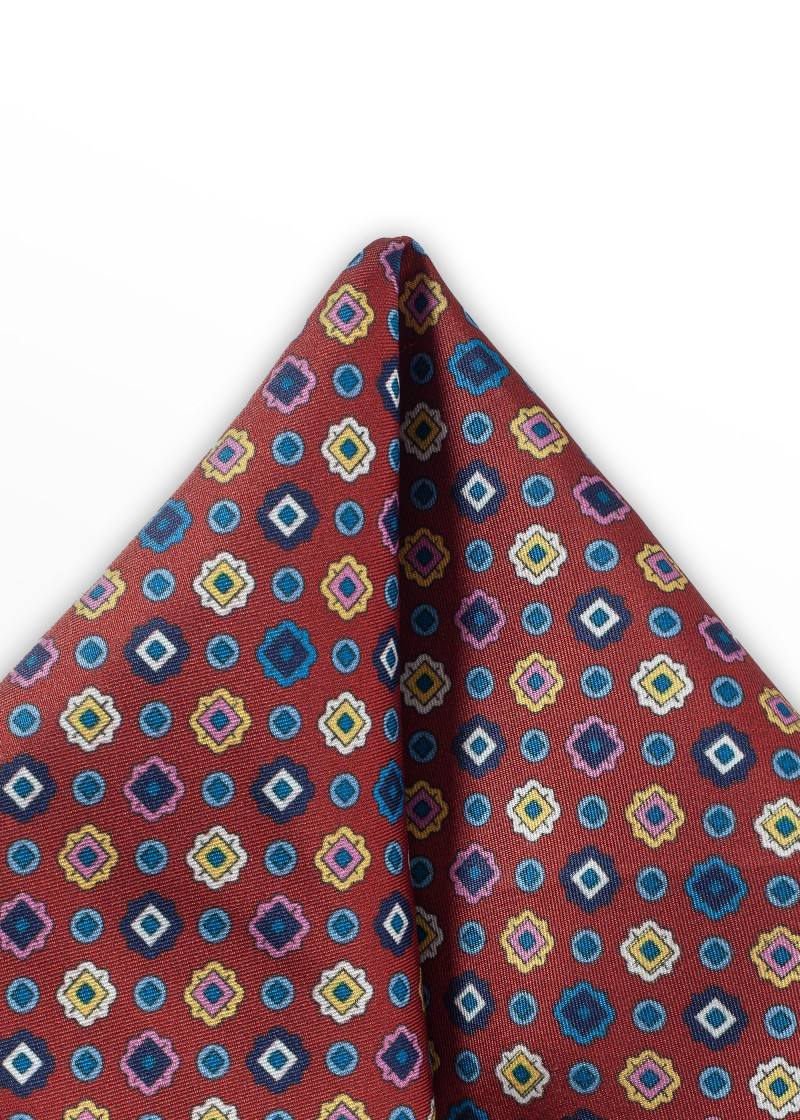 Pochette ornamento look bordeaux