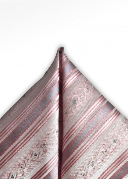 Kavaliertuch Streifen floral rosé