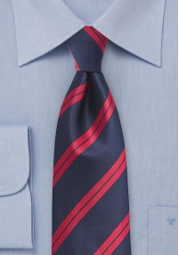 Cravatta XXL righe blu rosso
