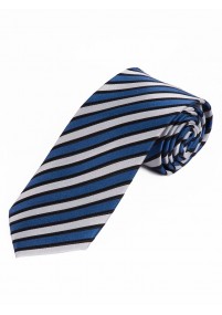 Cravatta XXL con motivo a righe nobili blu...