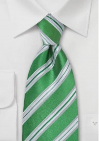 Cravatta lunga righe verde