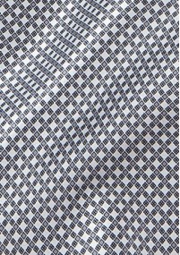 Krawattenschal schneeweiß hellgrau Kästchen-Muster