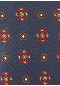 Blümchenmuster-Krawatte traditionell navy