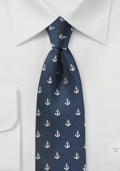 Cravatta business ancore blu