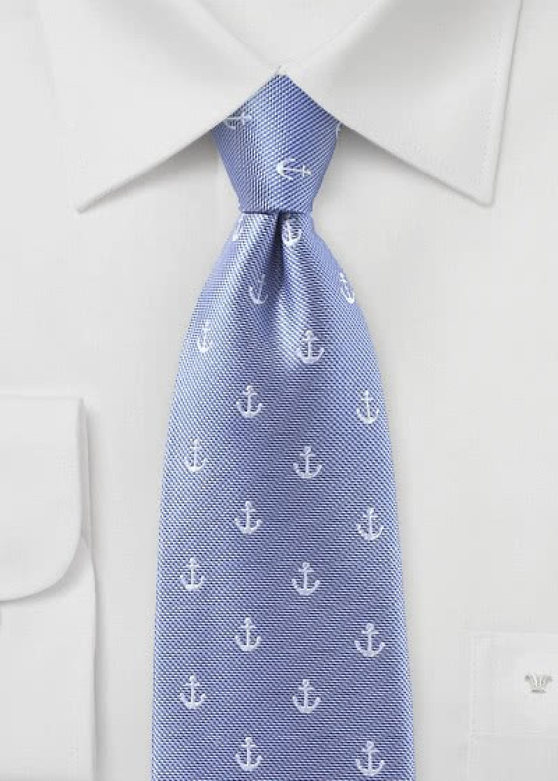 Cravatta ancora blu