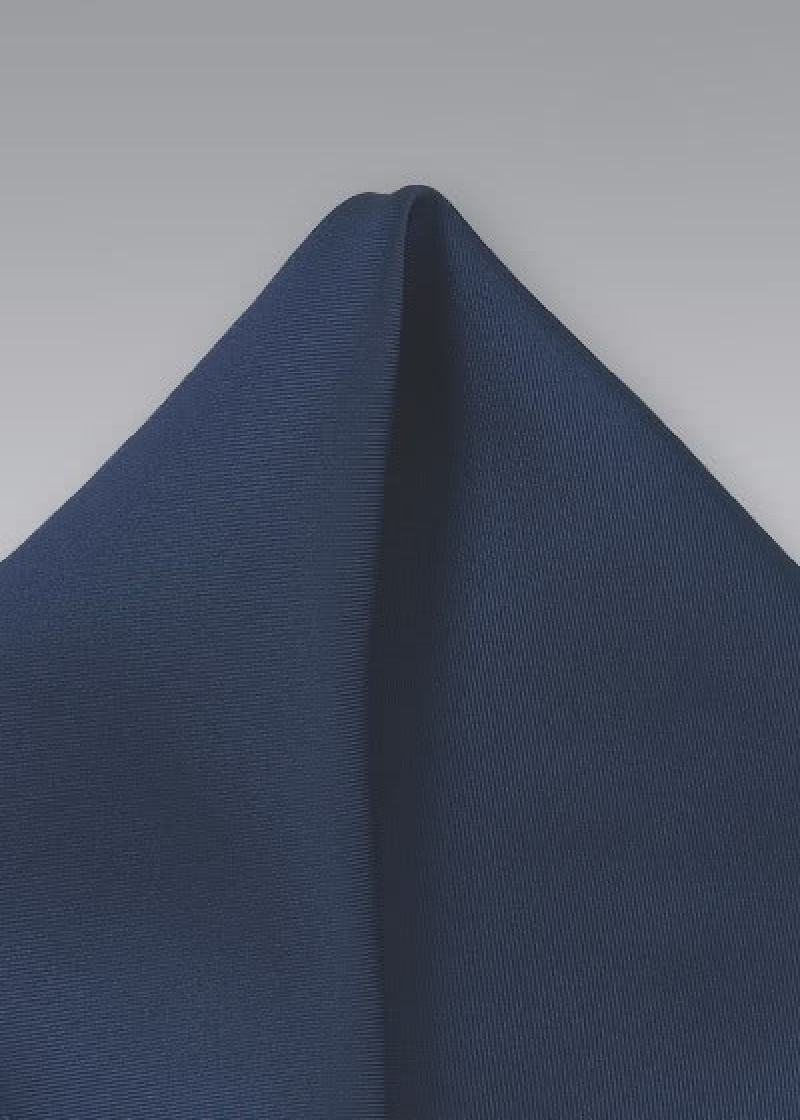 Fazzoletto da taschino blu marino seta