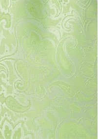 Zusammenstellung Krawatte und Einstecktuch Paisleymotiv blassgrün
