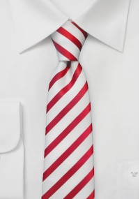 Cravatta a righe larghe rosso bianco