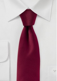 Cravatta alla moda in tinta unita rosso vino