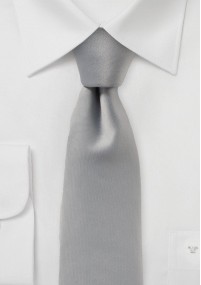 Cravatta elegante in tinta unita grigio...