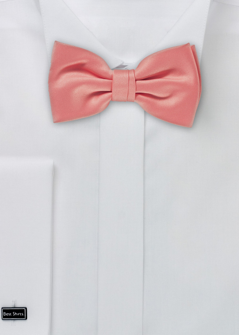 Papillon da uomo monocromatico in microfibra rosa