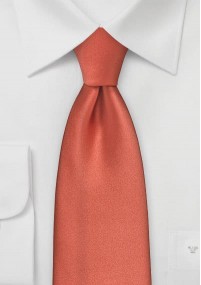 Cravatta microfibra rosso arancio