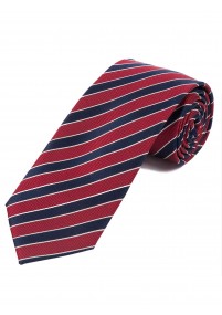 Cravatta con disegno a righe rosso, bianco...