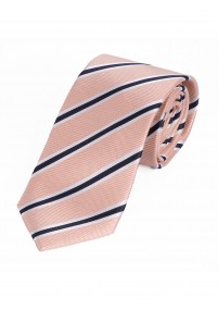 Cravatta design a righe rosé nero perla...