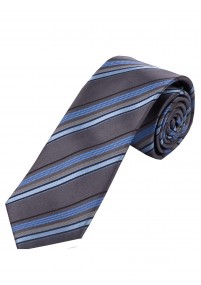 Krawatte Streifendessin anthrazit hellblau schwarz