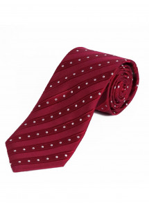 Cravatte business a pois linee medie rosse