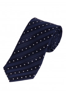 Cravatta business a pois a righe blu scuro