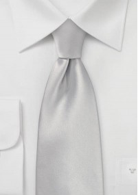 Cravatta microfibra argento
