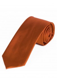 Cravatta stretta monocromatica rame-arancio