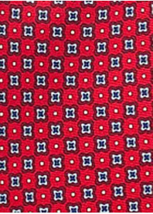 Herrenkrawatte Ornamenturen mittelrot