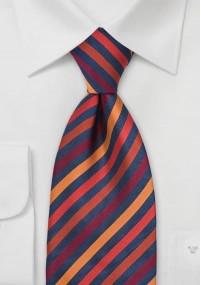 Cravatta business arancio-rame blu