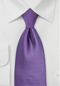 Krawatte Lila Gittermuster