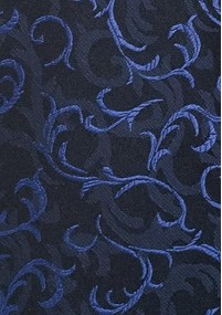 Cravatta floreale nera blu