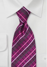 Cravatta quadrangolare magenta