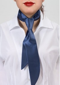 Cravatta da donna blu acciaio